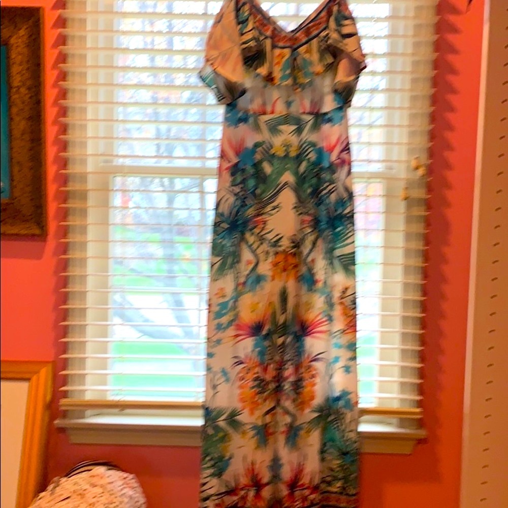 Flying tomatoes floral pantsuit NWT